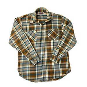 Vintage 80s BIG MAC Plaid Flannel Thick Soft Cotton Shirt USA size Large TALL